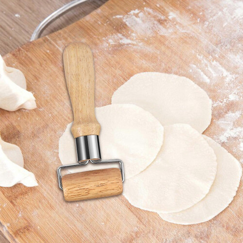 4 Pack Wooden T-Shape Rolling Pins for Baking Comfortable Grip Manual Dough Roller 2 Pcs 2