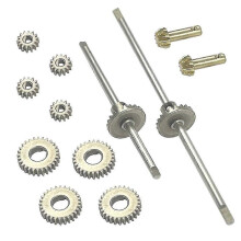 Kit de engranajes de eje pórtico metálico mejorado delantero y trasero para camión RC LDRC P06 Unimog 1/12