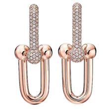 Horseshoe Earrings for Women Ear Accessory Fashion Statement Rose Gold Color Style 1