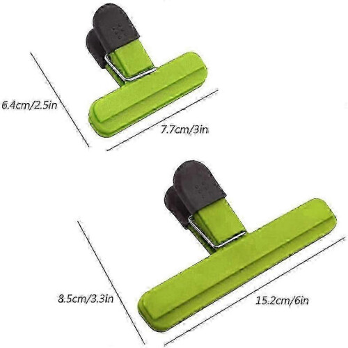 6 Pack Chip Bag Clips - Reusable Food Sealer Clips 3 Large 3 Small 2