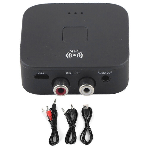 Wireless Bluetooth RCA Adapter Audio Receiver with 3.5mm Jack Aux for TV Car
