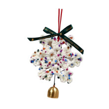 Festive Snowflake Yarn Metal Bell Hanging Ornament Christmas Pendant Style C
