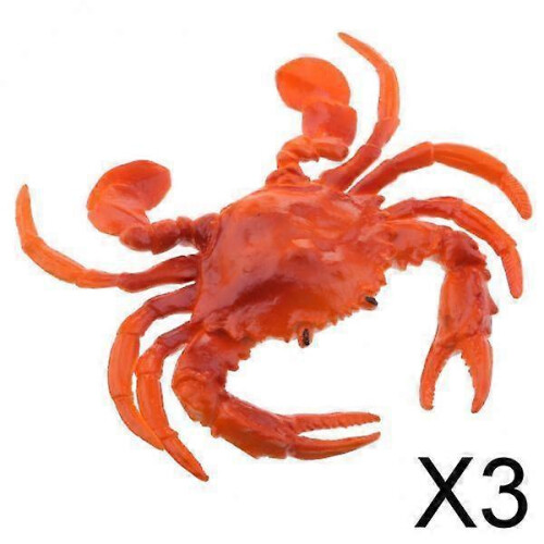 Decor Set of Lifelike Artificial Creatures in Red 3 Pcs 1