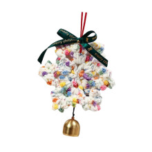 Festlicher Schneeflocken-Garn-Metallglocken-Hängeschmuck Weihnachtsanhänger Stil F
