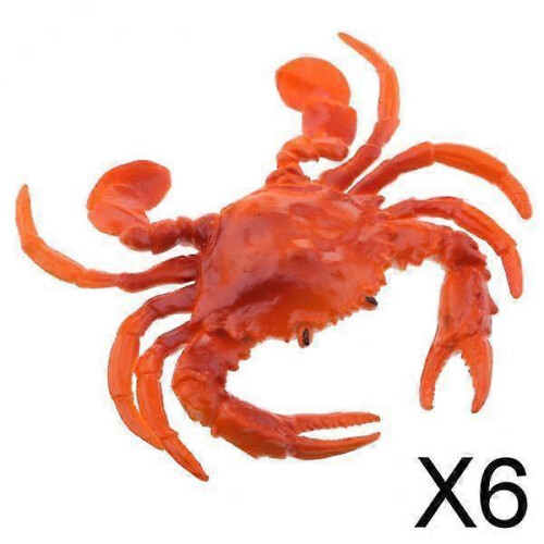 Set decorativo di 6 creature artificiali realistiche in rosso 1