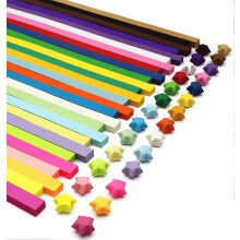 JCKD 1030 Pcs Colorful Origami Star Strips Kids Students Craft Happy Star Folding Paper 27 Colors
