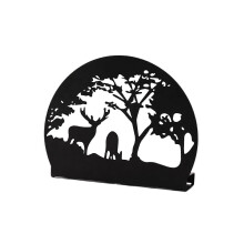 Metal Candle Holders with Tree Animals Decorative Tealight Candle Stand and Pillar Candle Elk