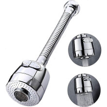 360 Swivel Kitchen Sink Faucet Extended Bubbler Water Saving Filter Spray Adjuster Nozzle