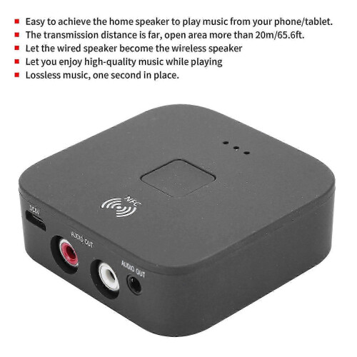 Wireless Bluetooth RCA Adapter Audio Receiver with 3.5mm Jack Aux for TV Car 2