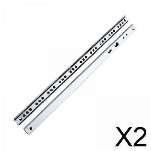 Heavy Duty 2x Drawer Slides 17mm Width Drawer Runners Hardware 2 Sections 2