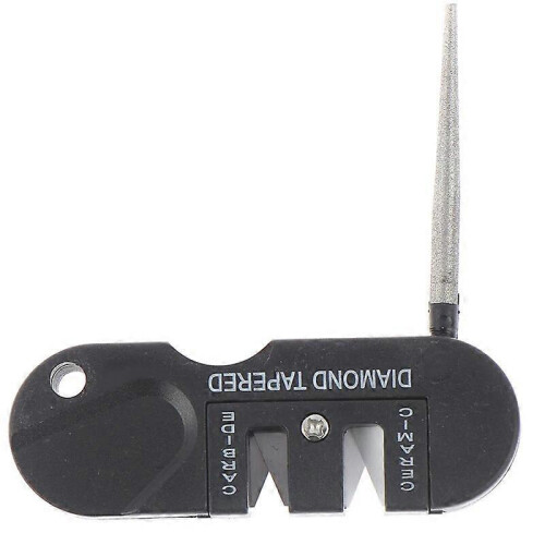 Outdoor Knife Sharpener Tungsten Ceramic Carbide Fish Hook Pocket Diamond Tool Camp Hike