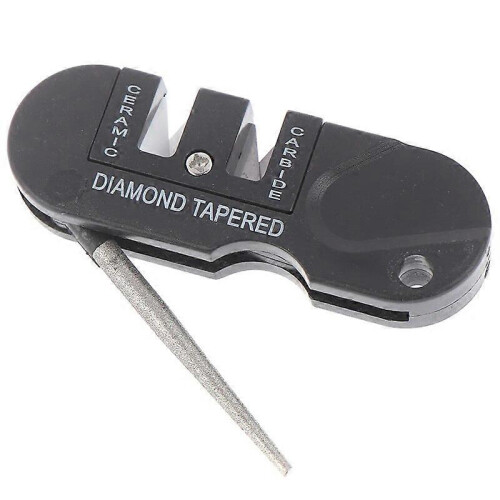 Outdoor Knife Sharpener Tungsten Ceramic Carbide Fish Hook Pocket Diamond Tool Camp Hike 1