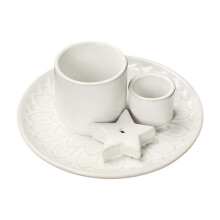 Multipurpose Ceramic Incense Holder Candle Holder Sage Holder for Burning White