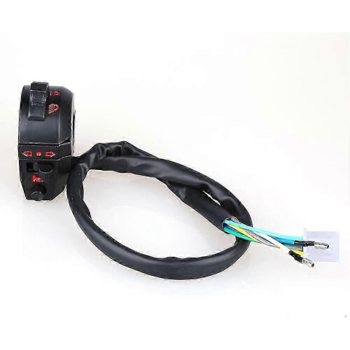 Universal Motorcycle Handlebar Switch Set 7/8 Turn Signal Horn Low Beam Left Control Black 2