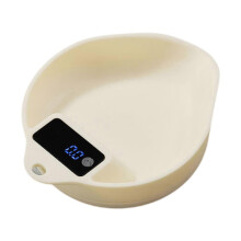 Digital Coffee Bean Scale with Bean Tray LED Digital Display Electronic Baking Scales Beige