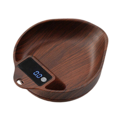 Digital Coffee Bean Scale with Bean Tray LED Digital Display Electronic Baking Scales Brown
