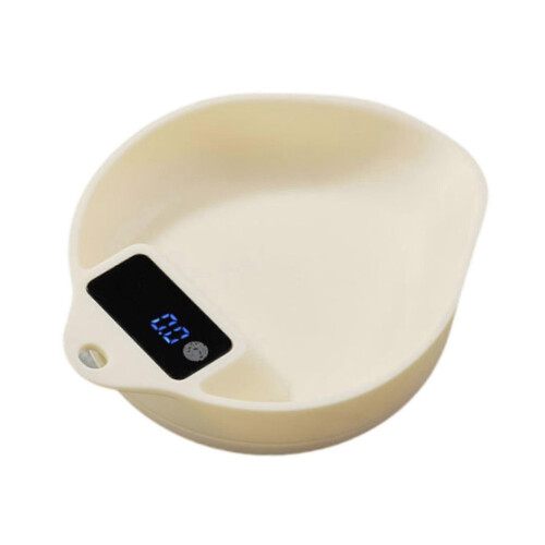 Digital Coffee Bean Scale with Bean Tray LED Digital Display Electronic Baking Scales Beige 1