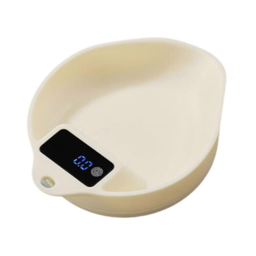 Digital Coffee Bean Scale with Bean Tray LED Digital Display Electronic Baking Scales Beige 2