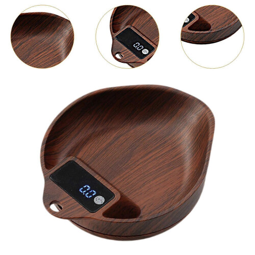 Digital Coffee Bean Scale with Bean Tray LED Digital Display Electronic Baking Scales Brown 1