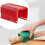 Robuster Schieber-Geschenkpapier-Rollenabroller, rot 4