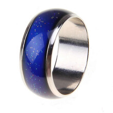 Anillo que cambia de color según el estado de ánimo para parejas, tallas 5-7, joyería para vínculos emocionales, talla 7, 17 mm.