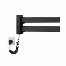 Electric Towel Warmer Smart Heating Rack Fast Installation Quick Warm Black