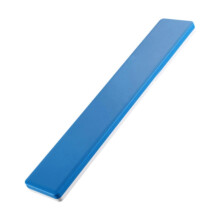 Caja portátil para aparejos de pesca en arroyos con organizador de líneas y accesorios integrados, color azul.
