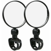 Motorcycle Bike Convex Wide Angle Rearview Mirrors 360 Adjustable Silicone Quick Release