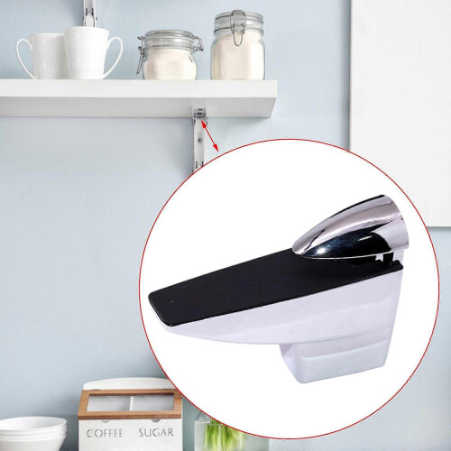 Silver Adjustable Glass Clamp Clip Shelf Bracket Holder for Glass Panel L 1