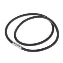 6-7 Pack Rubber Cord Necklace Ropes with Steel End Clasps 12 Inch 6 Pcs