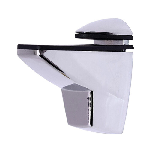 Silver Adjustable Glass Clamp Clip Shelf Bracket Holder for Glass Panel S 2
