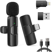 Wireless Lavalier Mic Plug&Play iPhone iPad Android PC Laptop YouTube TikTok Live Stream