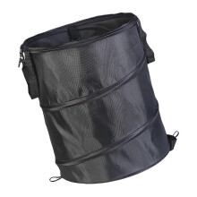 Trash Bin Waste Basket Bin for Outdoor Camping Recycling Garden Activities Black M