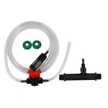 Kit inyector de fertilizante Venturi, accesorios roscados para invernadero de 1/2 a 3/4 de pulgada, color negro y transparente.