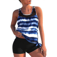 Women's Tankini Set Tank Top and Boyshorts Beach Swimwear Bathing Suit Royal Blue 3XL