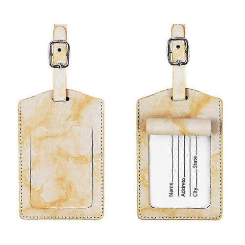 6pcs Stylish Luggage Tags with Adjustable Strap and Privacy Cover for Suitcase 2