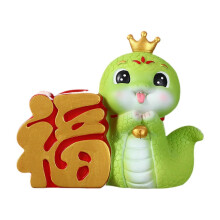 Cute Cartoon Snake Statue Pencil Holder and Flower Vase Decorative Tabletop Figurine Fu Character