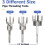 Mesee 3Pcs Dual-Function Pipe Threading Kit Internal External Quick Change 1/2 3/4 & 1 PVC 2