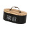 Wooden Oval Organizer Desktop Storage Box Multipurpose Jewelry Case black A 2