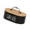 Wooden Oval Organizer Desktop Storage Box Multipurpose Jewelry Case black A 3