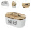 Wooden Oval Organizer Desktop Storage Box Multipurpose Jewelry Case white B 5