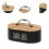 Wooden Oval Organizer Desktop Storage Box Multipurpose Jewelry Case black A 5