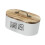 Wooden Oval Organizer Desktop Storage Box Multipurpose Jewelry Case white B 2