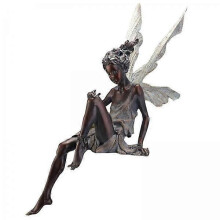 Set of 2 Resin Fairy Statues for Courtyard Pond Fountain Garden Decor