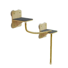 2-stöckige Katzenhängematte mit Saugnapf, atmungsaktivem Netzgewebe, platzsparendem Sitzplatz für Haustiere, Sisalseil