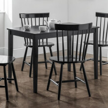 Set Of 2 Hudson Black Dining Chairs