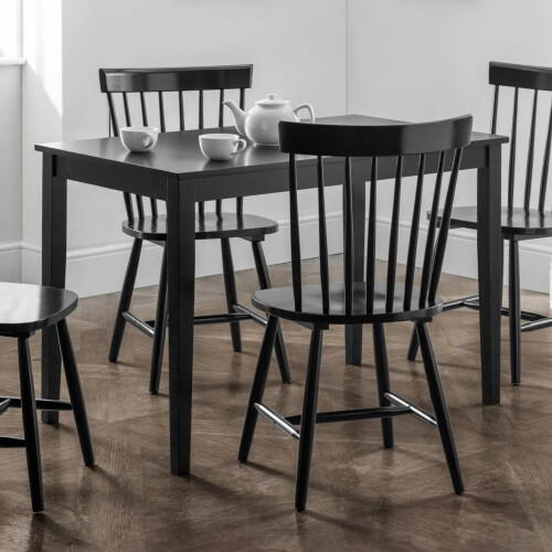 Set Of 2 Hudson Black Dining Chairs
