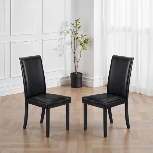 Set Of 2 Hudson Black Dining Chairs 1