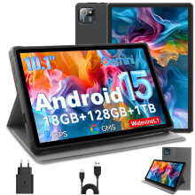 Tablet 10 Inch Android 15 Tablets with Case, Octa-Core, 18GB RAM+128GB ROM