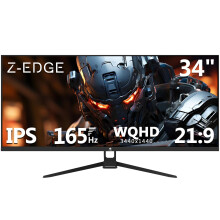 Z-Edge 34 Inch Ultrawide Monitor UWQHD Gaming Monitor 165Hz 1ms IPS DP HDMI